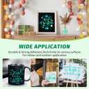 3 x GIRAFVINYL Green Holographic Vinyl, Glossy Green Holograophic Permanent Vinyl Self-Adhesive for Crafts Decal Signs Stickers,12" x 6 ft