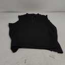 AURUZA Women's Golf Shirt, Sleeveless Polo Shirts for Women V Neck Zip Collar Athletic Workout Tennis Tank Top Summer Outfit (Small, #2 Black)