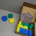 Funny Scratch Dish Smiley Sponge  Remove Stain & Odor Honeycomb SpongeDurable Household Kitchen Cleaning CottonPlastic Sponges (4PCS)