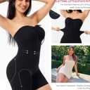 Nebility Strapless Shapewear for Women Tummy Control Shapewear Bodysuits Full Body Shaper with Adjustable Bow & Halter Neck, Large