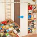 Wooden Kids Bookshelf, Wall Mount Shelf with Hooks, Organizer for Toys and Books, Space-Saving | with Hooks, Space-Saving