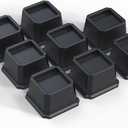 Bed Risers 2 Inch Heavy Duty, Furniture Risers for Bed Frame, Couch, Desk, Chair, Lifts Up to 1,500 lb, Set of 8, Black