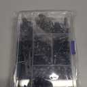 200 Pieces Push Pins Thumb Tacks Black Push Pins for Cork Board, 5 Style for Bulletin Boards Wall Maps Pictures Office Home Supplies