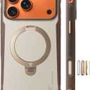 TORRAS Ostand Q3 Air Pro for iPhone 17 Pro Max Case, 360 Magnetic Stand, Fit for MagSafe, Dual Airbag Protection, Anti-Slip Shockproof Phone Case for iPhone 17 Pro Max, Brown