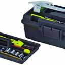 Plano Molding 114-002 13-Inch Compact Tool Box, Graphite Gray with Black Handle and Latches (One Size)
