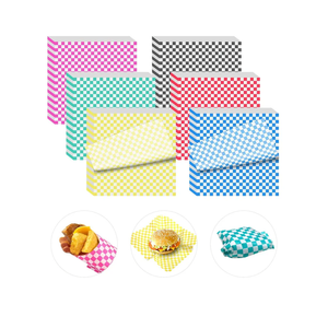 1200 Sheets Dry Waxed Deli Paper, 12x12 inch Checkered Food Basket Liners Deli Wrap Wax Paper Sheets for Wrapping Sandwiches Bread Burgers