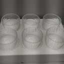 Peohud 6 Pack Glass Dessert Bowls, 10 Oz Footed Ice Cream Cups, Crystal Trifle Bowl Parfait Cup for Fruits, Pudding, Sundaes, Milkshakes, Nuts, Snack