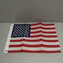 AZCOVER American Flag 12x18 Inch, USA Boat Flag for Outside, Nylon Small American Flags with Embroidered Stars Sewn Stipes and Brass Grommets for Marine UTV Yacht