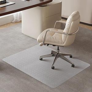 SHAREWIN Office Chair Mat for Carpet Floors, Desk Mats 48"X30" for Rolling Desk on Low Pile Carpets, Rectangle Computer Gaming Plastic Floor Mats for Office Chair on Carpet, Flat Without Curling