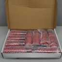 Homemory Decorative Flameless Candles, Battery Operated Candles with Remote & Timer, Flickering Led Pillar Candles, Plexiglass, Red, Pack of 9, D2.2 xH 5" 6" 7"