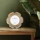 Circular Gold Floral Photo Frame / 4x4 In | For Tabletop Display | Perfect for Home Decor, Wedding, Graduation, Or Milestone Photos