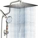 Cobbe 12 Inch All Metal 3-Way Rain Shower Head, High Pressure Shower Head, Dual Shower Heads with Handheld Spray Combo - 9 Spray Filtered Shower Head, Brushed Nickel