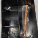 BYUNER Portable Shower Caddy Dorm: Bathroom Caddy Organizer with Handle and Adjustable Dividers,Plastic Shower Basket for Toiletry,Makeup,Vanity,Shower Storage Tote for College, Cleaning Caddy, Black