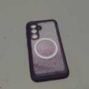 Hekodonk for Galaxy S25 FE Case Magnetic,[Compatible with Magsafe][Built-in Tempered Glass Screen Protector] [Glitter Card] Full Body Bling Case for Samsung Galaxy S25 FE,Amethyst Purple