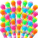 Woanger 30 Pcs Echo Microphone Fun Voice Amplifying Microphone Multicolored Retro Battery Free Speech Therapy Toys Lightweight Echo Mic for Singing Music Birthday BBQ Party Supply, 7.5 x 2.2 Inch