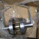 QonicFly Commercial Door Handle with Lock - Vacant Occupied Bathroom Lock | ANSI Grade 2 Stainless Steel | Quick Install | Reversible Handles for Public Bathrooms/Industrial/Office/Hospital (Silver)