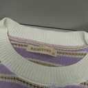 RICHSTORY Womens Tops Trendy Sleeveless Round Neck Sweater Vest Loose Summer Cap Sleeve Tank Tops Lightweight Striped Hollow Out Knit Pullover Sweaters Purple XX-Large
