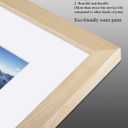 12x12 Picture Frame Matted to 10x10 or 8x8 or Display 12x12 without Mat,Solid Pine Wood, Tempered Glass Cover - 12 by 12 Square Photo Frames for Wall Mounting Home Office,1 Pack,Natural