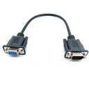 DB9 Female to VGA Male 15Pin Three-Row Signal Transmission Cable, VGA to DB9 Serial RS232 Data Cable for Mutual Transmission of Signals Between 9Pin Video Devices and Computers 2Meter