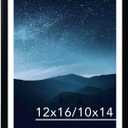 12x16 Black Picture Frame for 30 x 40cm Diamond Painting Art, Display Photo 12 x 16 or 10 x 14 Without Mat, Wall Hanging Large Diamond Painting Frames with Plexiglass