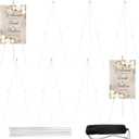 JEAWIWI 8PCS White Easel Stand for Wedding Sign Stand, 65 Inch Adjustable Metal Easels for Display, Portable Folding Easel for Wedding, Display Show, Arts, Poster with Portable Bags