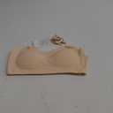 Women Lingerie Strapless Front Buckle Lift Bra, Wire-Free Anti-Slip Invisible Push Up Bandeau Bra Nude, M