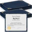 Fainne 100 Pcs Certificate Holder Foil Border Bulk 8.5 x 11 Inch Single Sided Award Diploma Cover for Letter Size Cardstock Document Paper Graduation School Marriage Supplies