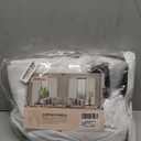 Memory Trained Pinch Pleated Curtains 72 Inches Long, Viral Linen Pinch Pleat Sheer Curtains with Ring Hooks&Clips for Track System Living Room, White Light Filtering Privacy Curtain 2 Panel Set