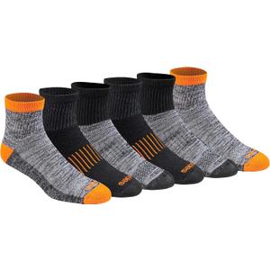 Dickies Men's Dri-tech Moisture Control Quarter Socks, (6) (Large)