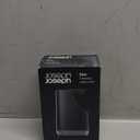 Joseph Joseph Bathroom Slim, Compact Soap Dispenser, Easy-Push Pump Head, Non Drip Nozzle, Fill-Level Window, Refillable, Matt Black