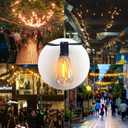 300FT Edison String Lights Outdoor Waterproof with 150+6 Extral LED Shatterproof ST38 Edison Bulbs 2200K for Outside Patio Pergola Backyard Bistro Lights, 3 x 100FT Connectable
