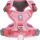 Pawaii Dog Harness for Small Dogs No Pull, No Pull Dog Harness with Pet ID Tag, No Choke Front Clip Harness Dog, Adjustable Soft Padded Pet Vest with Easy Control Handle (Mimi Pink), Size L
