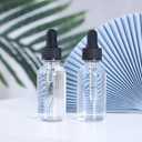 1 oz Dropper Bottle 48 Pack Clear Glass Boston Bottles 30ml with Eye Droppers Black Caps for Essential Oils, Perfume, Leak Proof Travel Bottles for Liquids