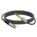 USB C to 6.35mm TRS Stereo Audio Cable 25 FT, USB Type-C to 1/4" Audio Adapter Aux Jack Stereo Cord, Gold-Plated Connector, Nylon Braided Jacket, DAC Chip, Hi-Fi Sound Quality, Not for Recording