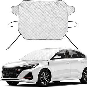 EXQUISLIFE Car Windshield Snow Ice Cover with 3 Layers Protection, Windshield Snow Ice Cover with Magnetic Edges Used for Snow Protection, Rain and Sun, Fits for Most Standard Cars, SUV, Size: 49.5/60