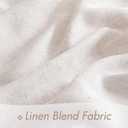 MIULEE Natural White Linen Curtains 63 Inch Length 2 Panels Set for Living Room Bedroom Semi Sheer Light Filtering Farmhouse Rod Pocket Short Soft Thick Linen Textured Window Drapes W42XL63