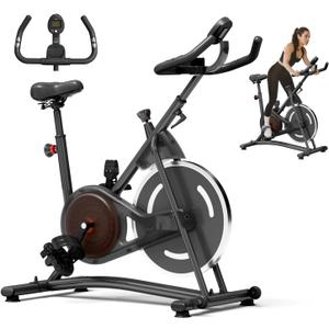 Exercise Bike, Stationary Bikes for Home, Compact Indoor Cycling Bike
