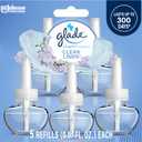 Glade PlugIns Refills Air Freshener, Scented and Essential Oils for Home and Bathroom, Clean Linen, 3.35 Fl Oz, 5 Count
