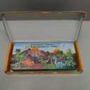 SKTMYY Mini Magnetic Tiles,Dinosaur Themed Travel Magnetic Tiles Set with Iron Box for Kids Ages 3+,Car Airplane Travel Essential,Educational Preschool Toys,Birthday Gifts