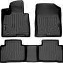 SMARTLINER All Weather Custom Fit Black 2 Row Floor Mat Liner Set Compatible with 2022-2025 Hyundai Tucson