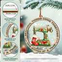 Sewing Machine Christmas Ornament for Tree - Quilt Ornament - Sewing Gifts 2024