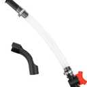 Racing Fuel Jug Hose with Ball Valve Shut off & Bender, 15 Inch Fuel Filler Hose Spout Replacement for 5/5.5 Gallon Vp, Lc2, Scribner, Jegs Gas Cans & Racing Fuel Jugs, Upgrade Racing Fuel Hose