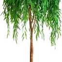 Nearly Natural 7ft Willow Tree Faux Plant, Realistic Indoor Artificial Tree, Home Office Dcor