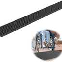 Nuvium 0.6" Rise Threshold Ramps for Doorways, 2000 Lbs Load Capacity, 35.5" Wide Natural Rubber Power Wheelchair Ramp is Adjustable and Cuttable for Doorways, Curb, Sweeper, Power Scooters, Bathroom
