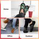 LeIsfIt Mens Slippers Wide House Shoes Adjustable Diabetic Shoes Arthritis Swollen House Slippers Indoor Outdoor Slippers, Black