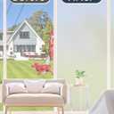 2 x Frosted Glass Window Privacy Film Decorative, Bathroom Window Privacy Film for Glass Windows Cover, Static Cling, Removable, Reusable, Anti-UV, Anti-Glare, Heat Blocking, 17.5 by 78.74 inch