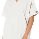 Cherokee Scrub for Women V-Neck Top Traditional fit with Dolman Sleeve and Fade Resistant Fabric - 4700 (White, M)