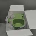 SUSTEAS Rotary Cheese Grater with Handle,Vegetable Slicer with 6 Interchangeable Blades, Reinforced Suction,Easy to Clean,Kitchen Chopper for Crushed Ice,Fruits and Nuts with Blade Storage Case,Green