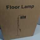 GyroVu Rattan Floor Lamp for Living Room, Adjustable Height Standing Lamp