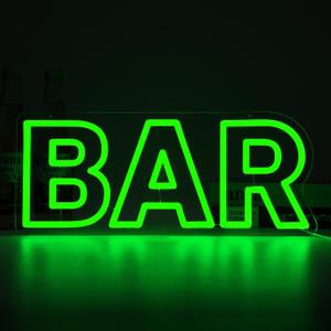 Led Neon Bar Signs for Home Wall Decor, Light up Bar Sign Decorations for Home Living Rooms, Suitable for Speakeasy Backyard Basement Garage Small Wedding Decor